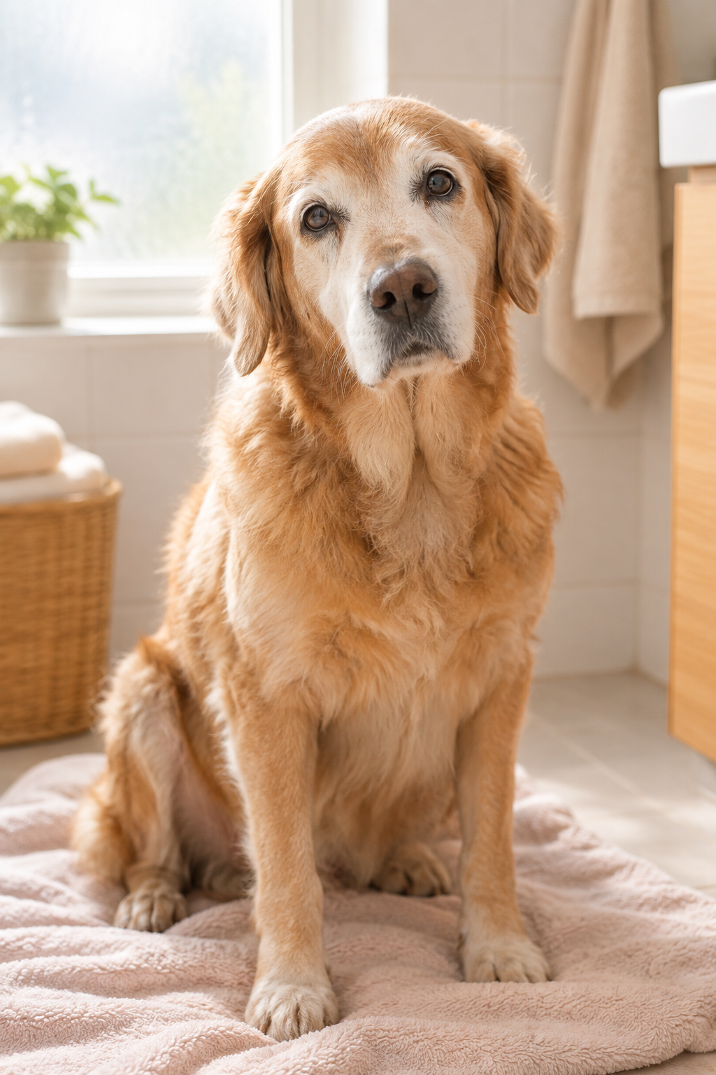 Como escolher um shampoo suave que proteja a pele sensível de cães seniores