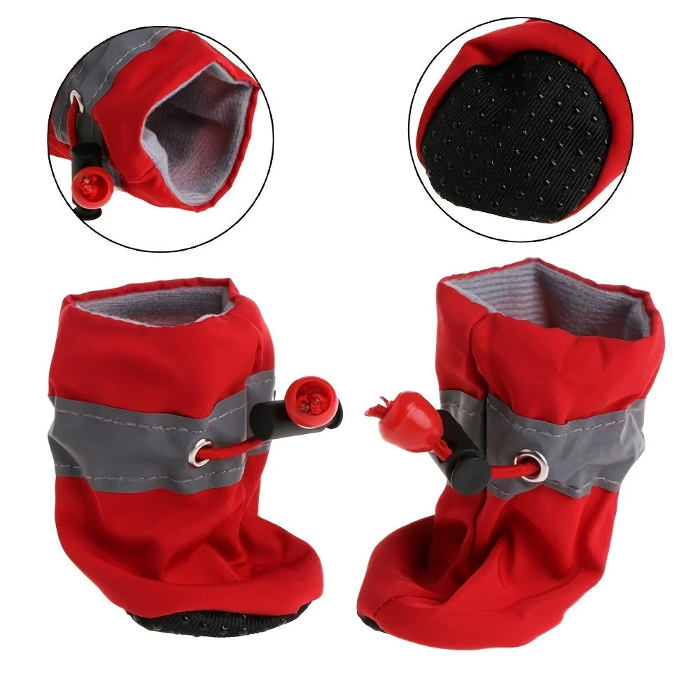 Botas Impermeáveis para Cão — Kit 4 Unidades, Proteção e Conforto para Patas Sensíveis
