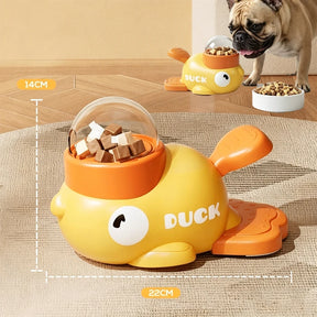 Pato Fominha – Brinquedo Interativo com Dispensador de Petiscos para Cães e Gatos